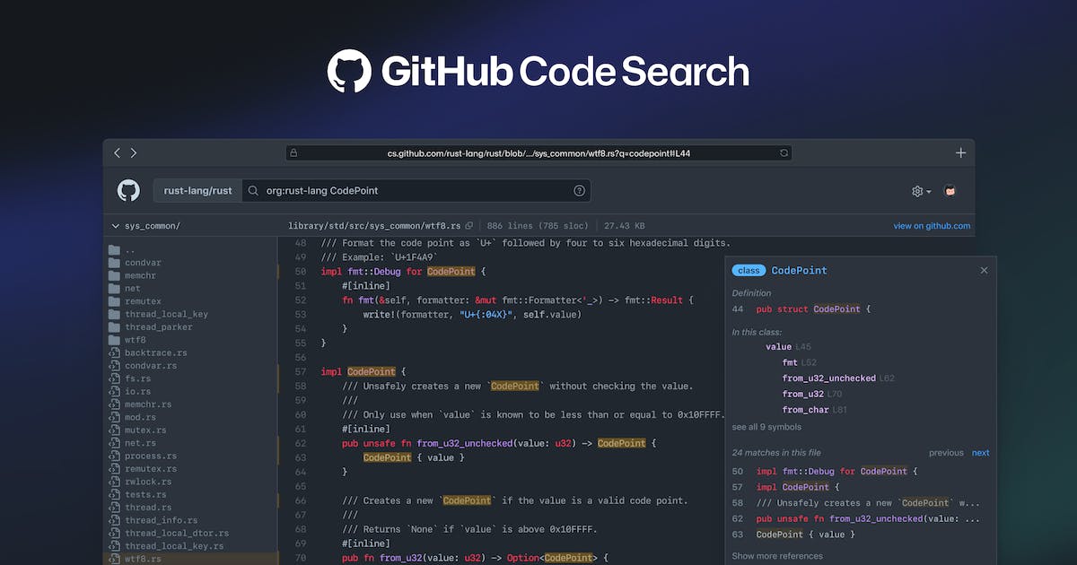 Enhanced Search Demonstration on GitHub